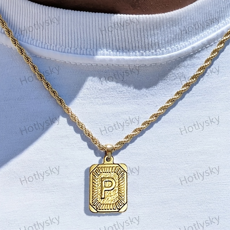 Women's Fashion Pendant Necklace with Initial Letter Option